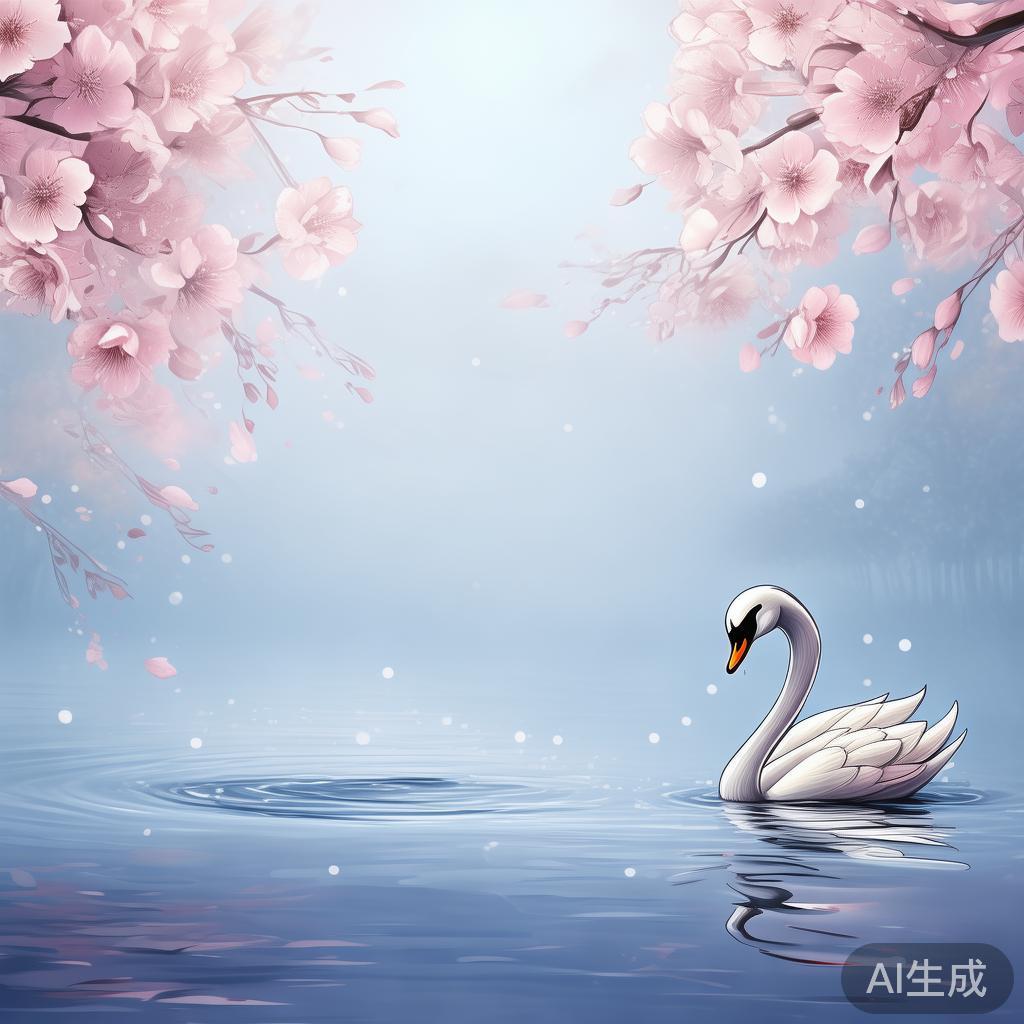 卡通伤感图片：PPT背景软软风