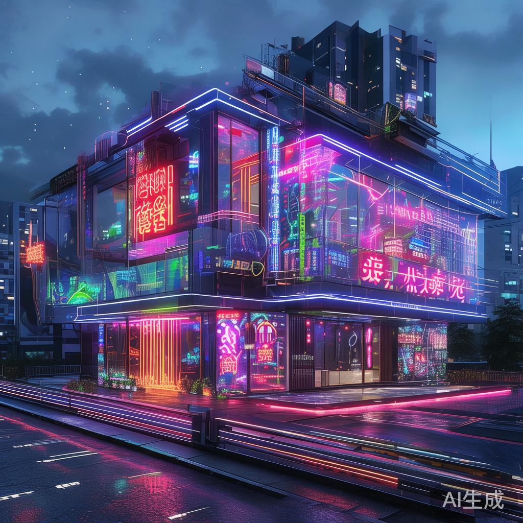 赛博小墅霓虹外观图片大全