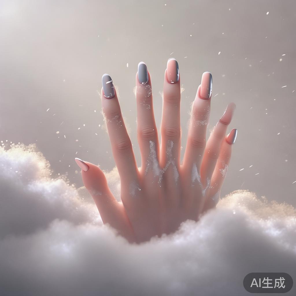 卡通唯美：轻度灰甲指尖图片