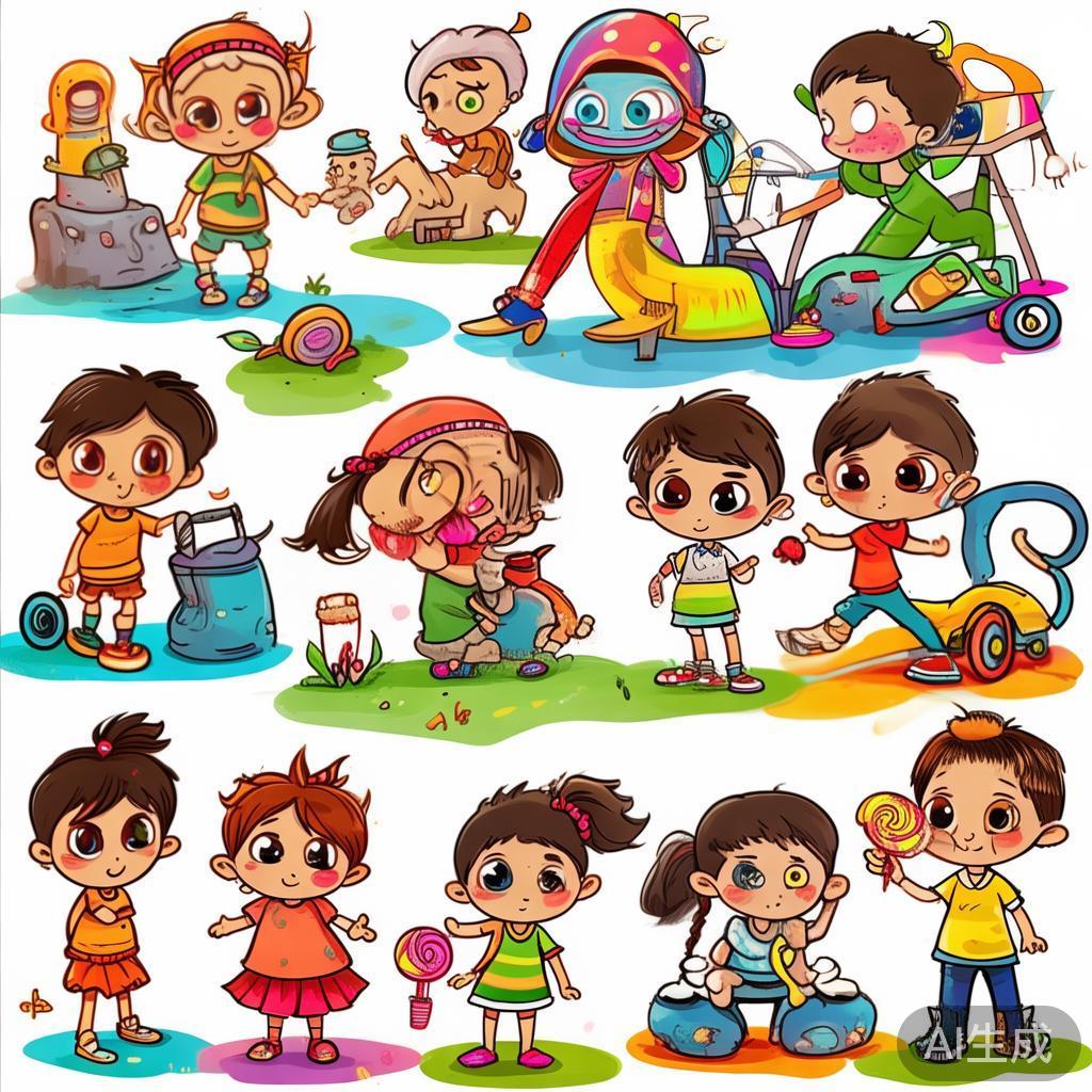 卡通素描可爱小孩图片大全