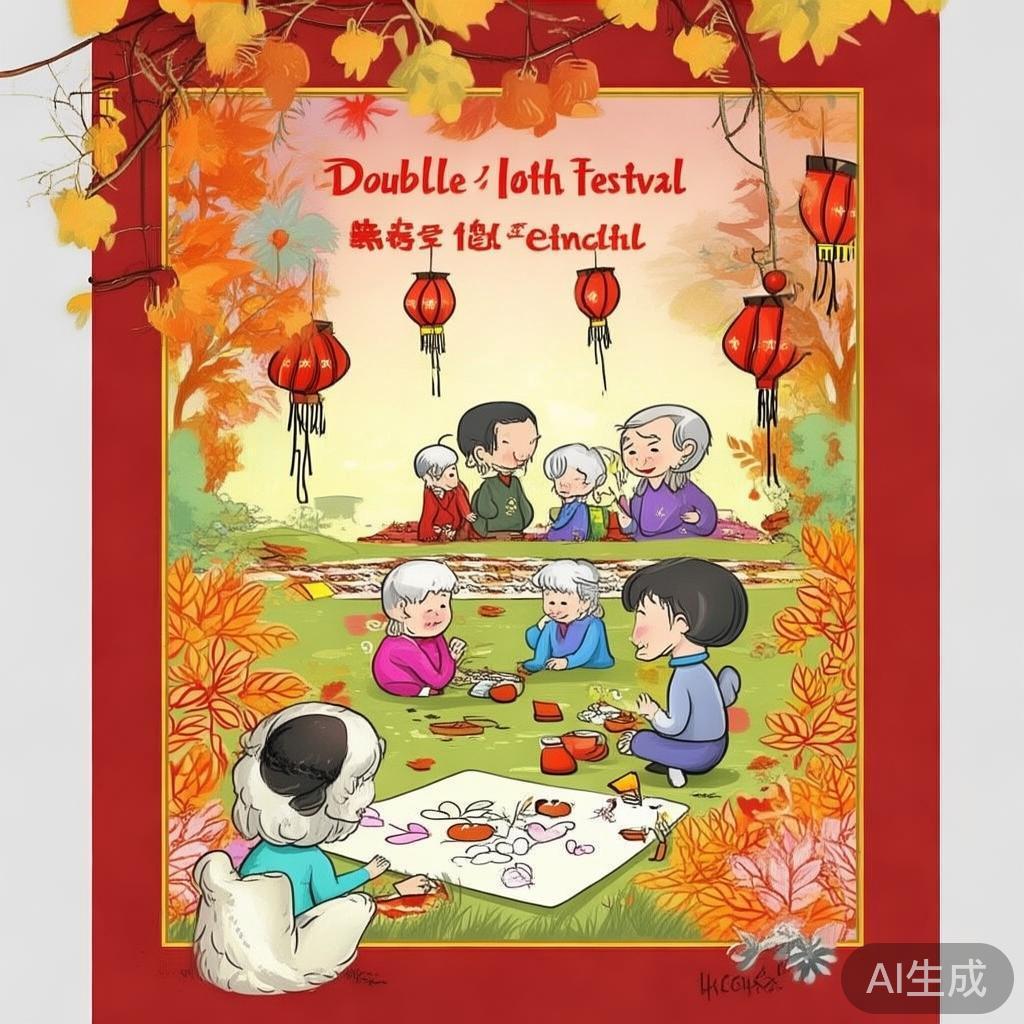 卡通温馨重阳手抄报图片
