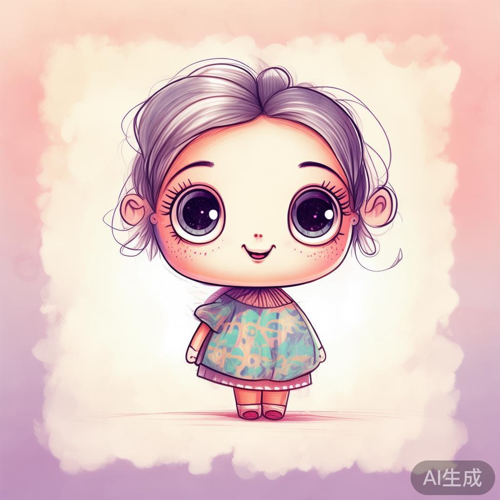 卡通萌系素描人物图片