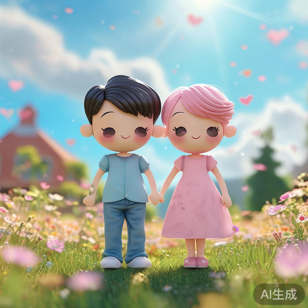 情侣卡通唯美图片大全