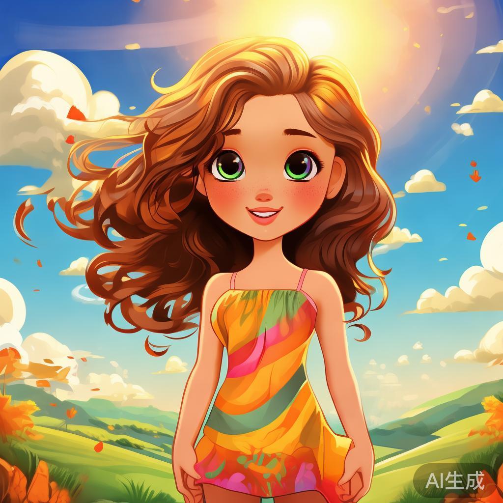 阳光少女卡通唯美图片
