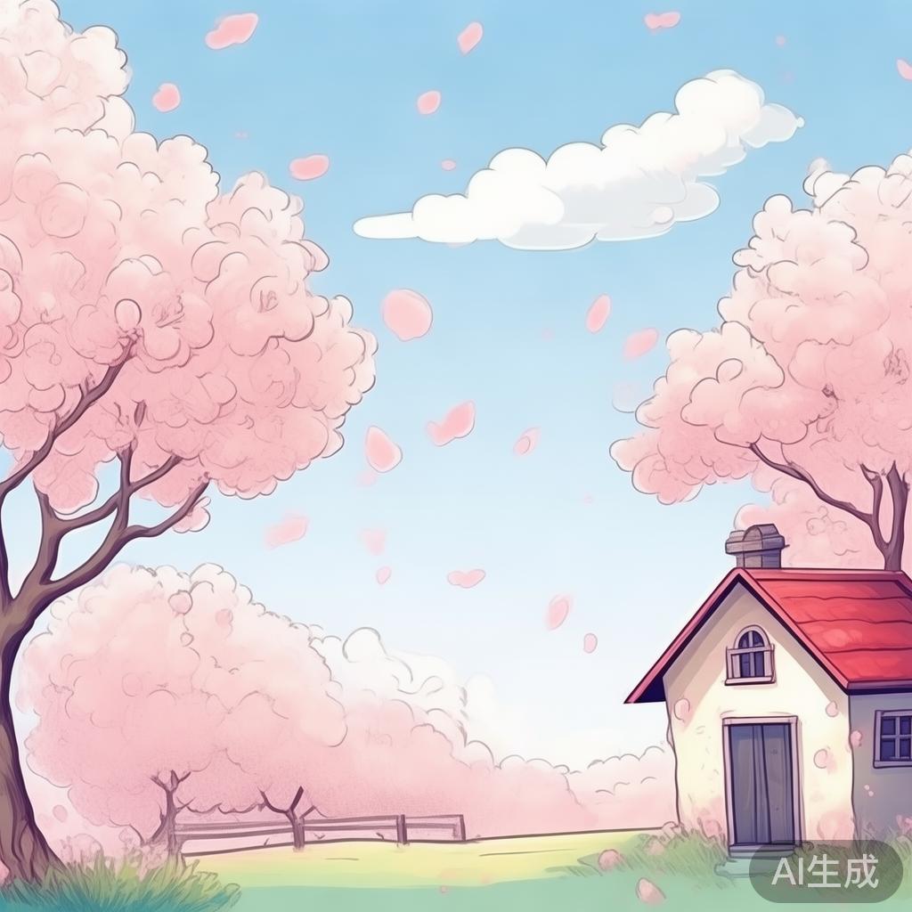 淡雅卡通素描背景图片