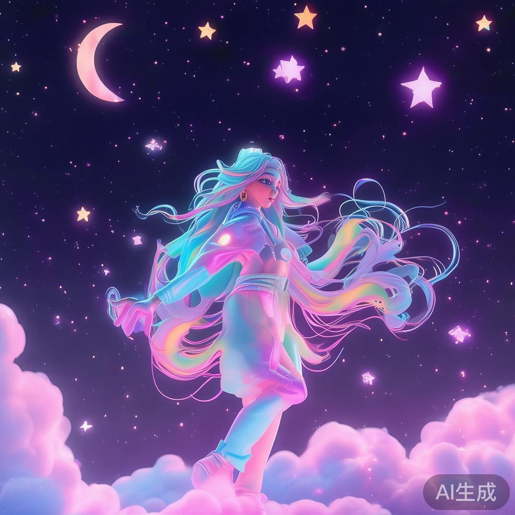 个性唯美卡通图片·星光背景