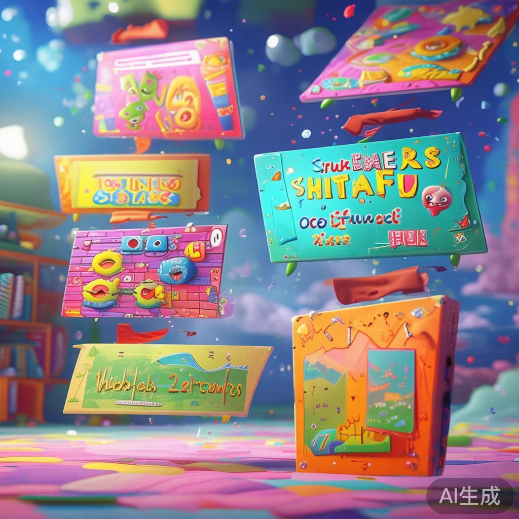 萌系幻灯教学背景图片