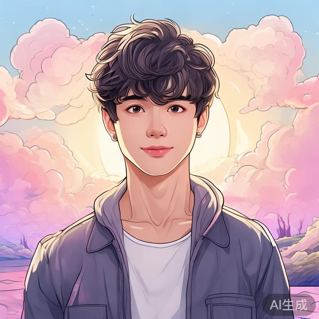 卡通唯美男生QQ背景图片漫绘