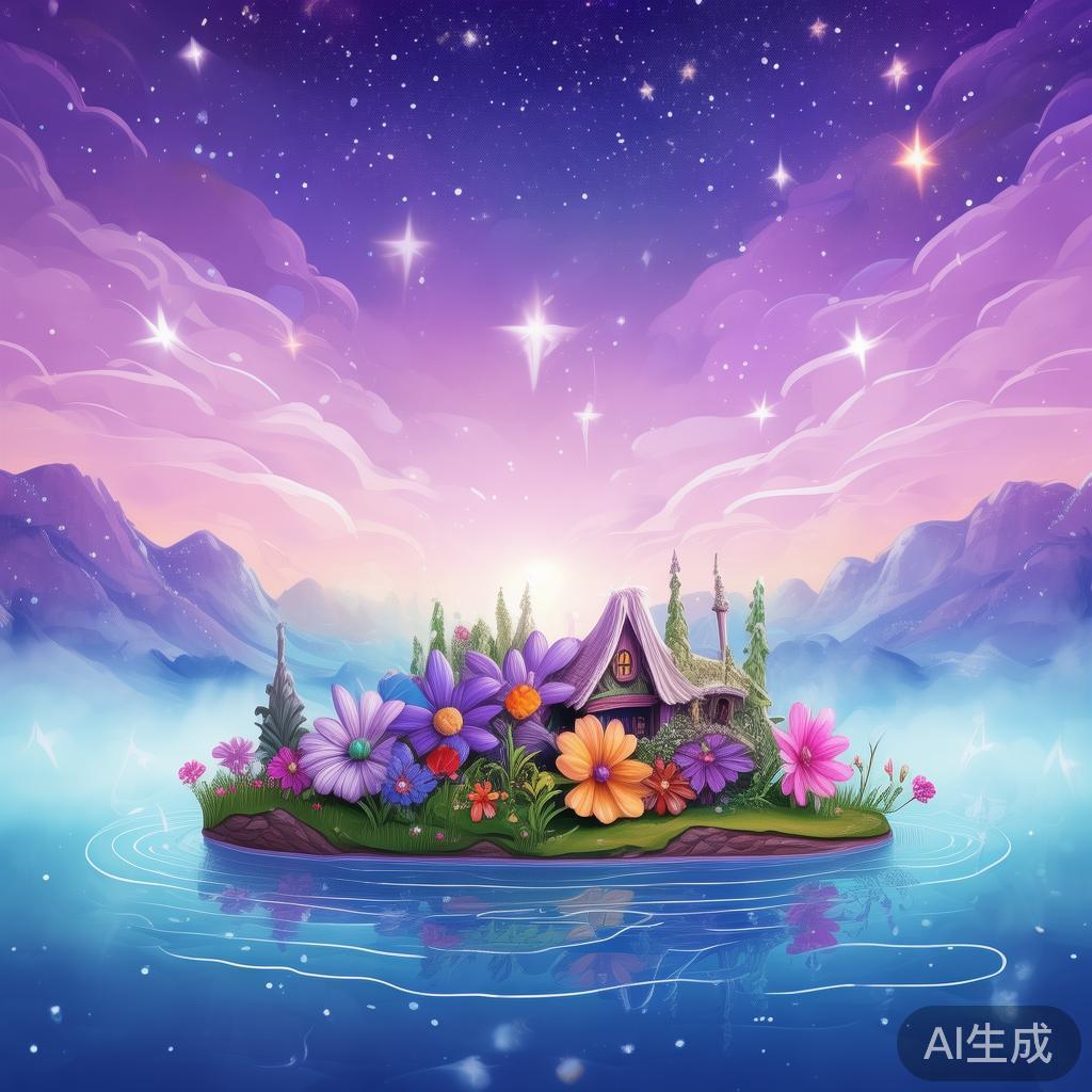 卡通图片背景：梦幻场景图