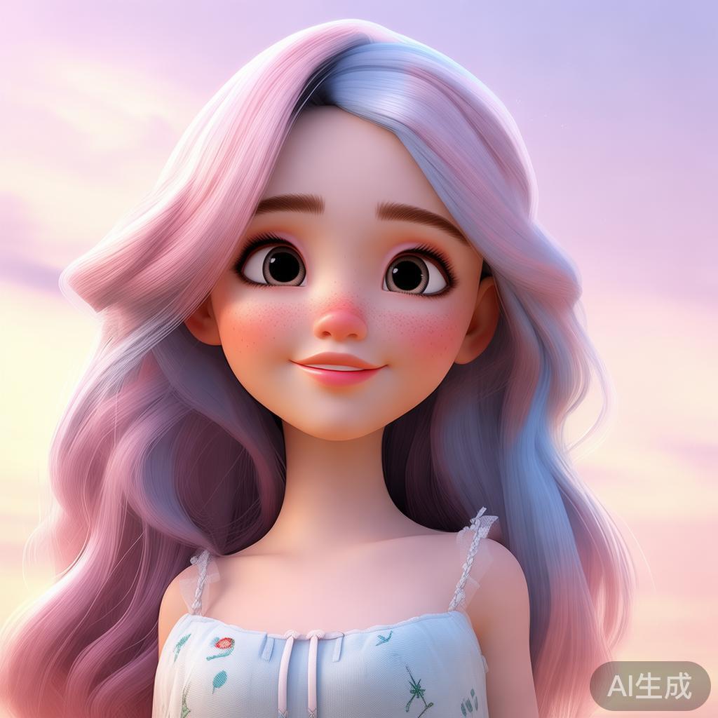清纯卡通美女头像图片