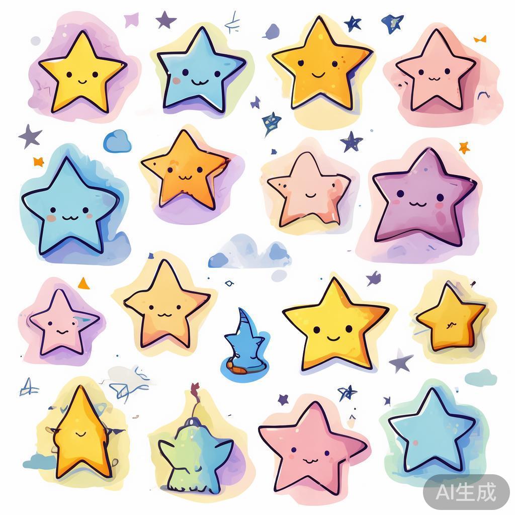 萌系星漫简笔画图片大全