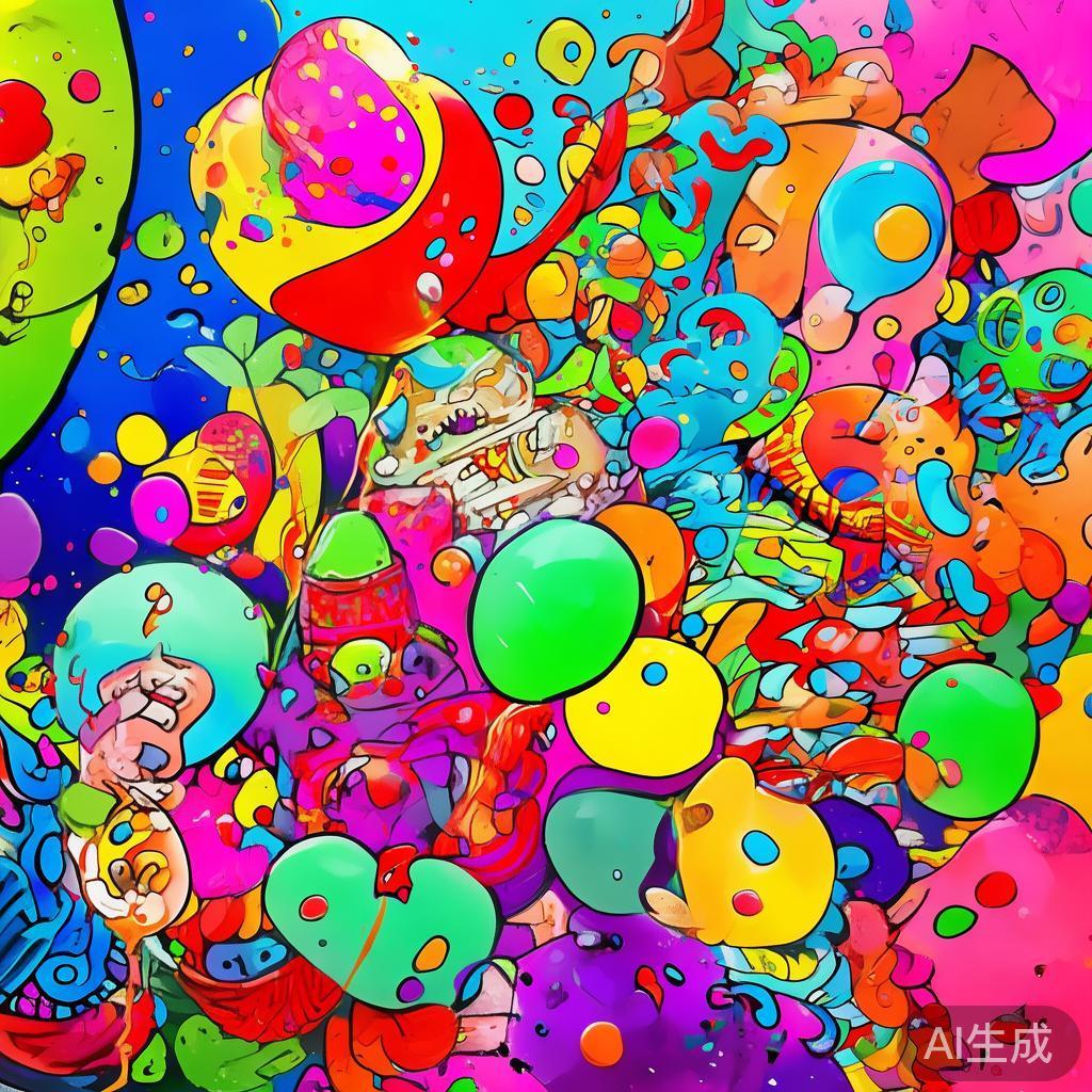 卡通素描喜庆背景图片