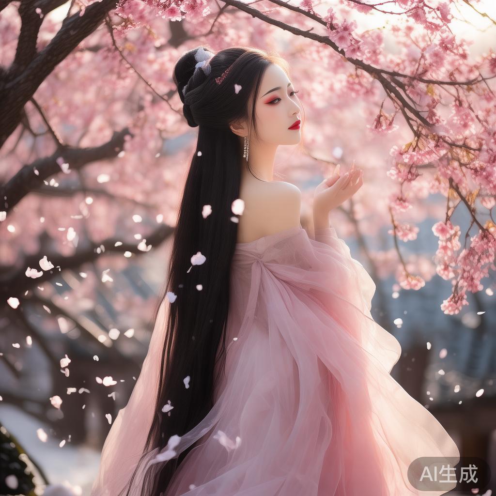 落樱漫绘中国明星美女图片