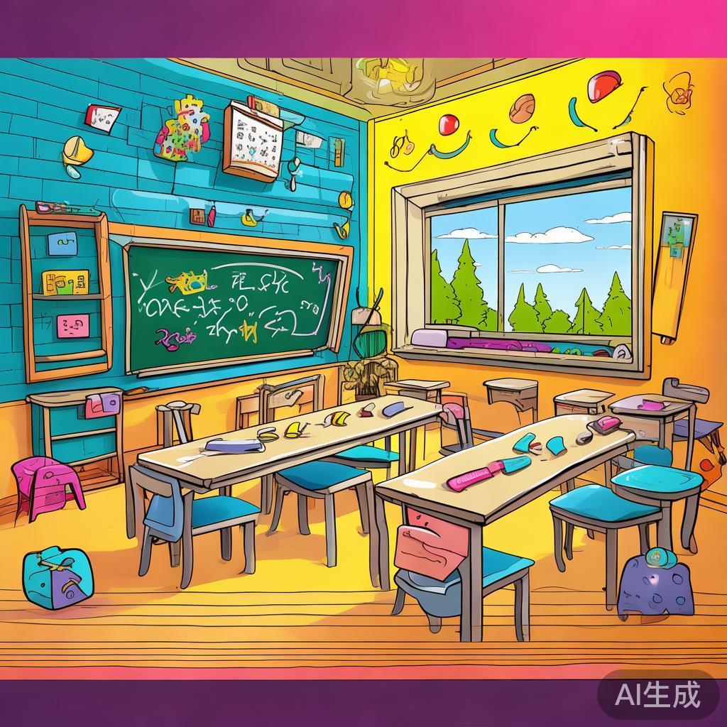 卡通素描课件背景图片