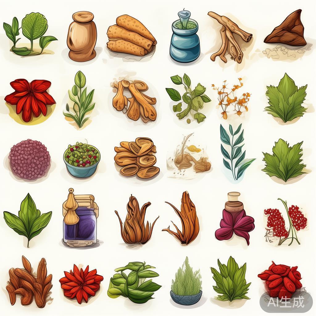 卡通素描中药图片大全