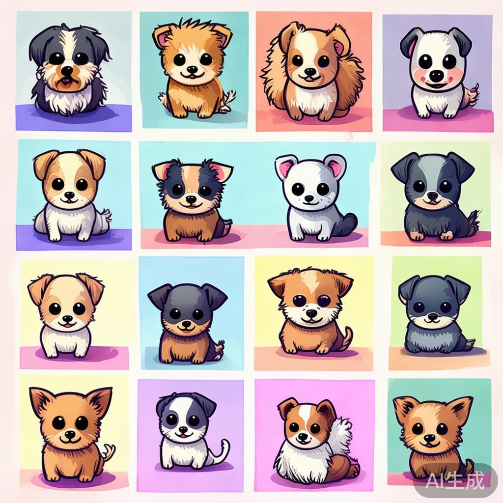 卡通素描小狗图片大全