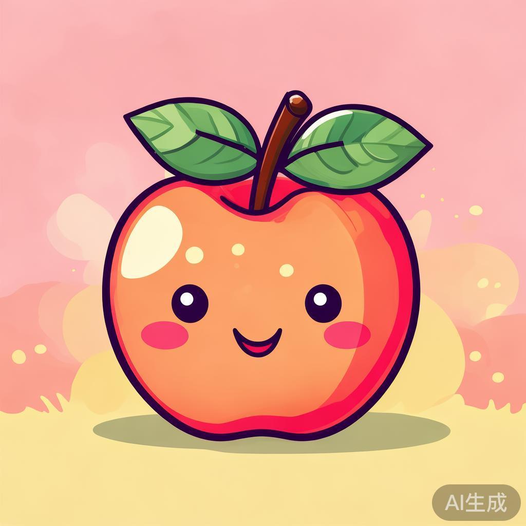 卡通温馨苹果简笔画图片