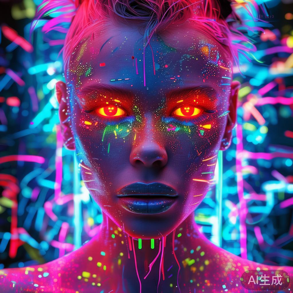 图片头像：卡通赛博霓虹光