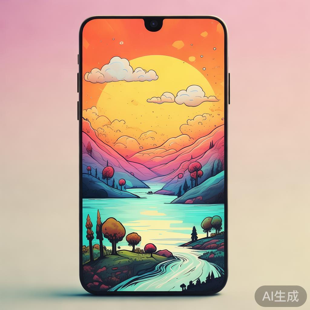 手机背景唯美图片 卡通素描手绘风