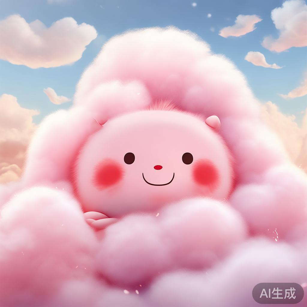 萌系红色图片背景甜梦图片
