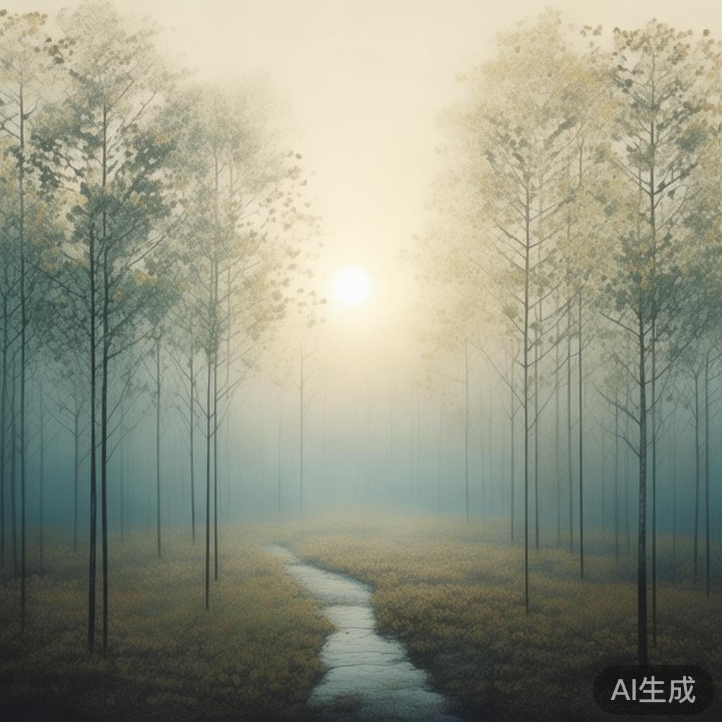 简笔画风景图片：旧梦微凉
