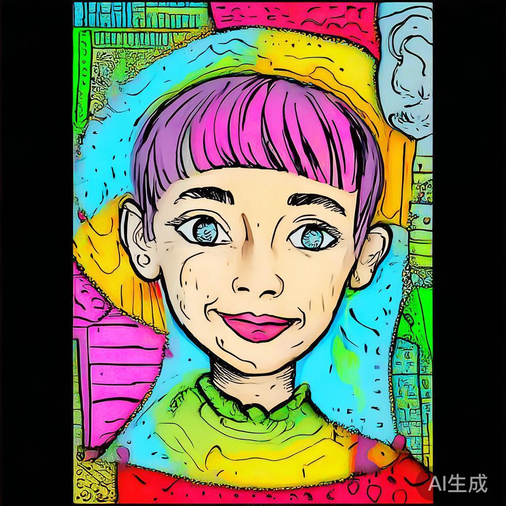卡通素描儿童照片背景素材图片