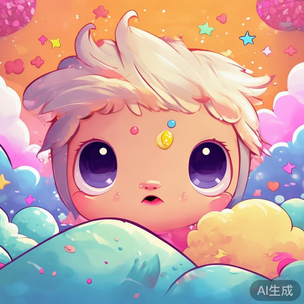 卡通背景图片，可爱的小泪光