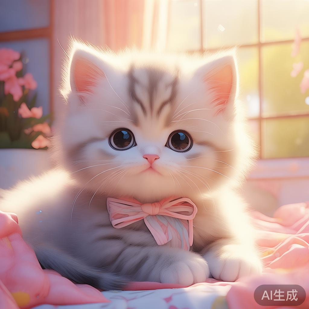 软萌可爱小猫咪唯美卡通图片