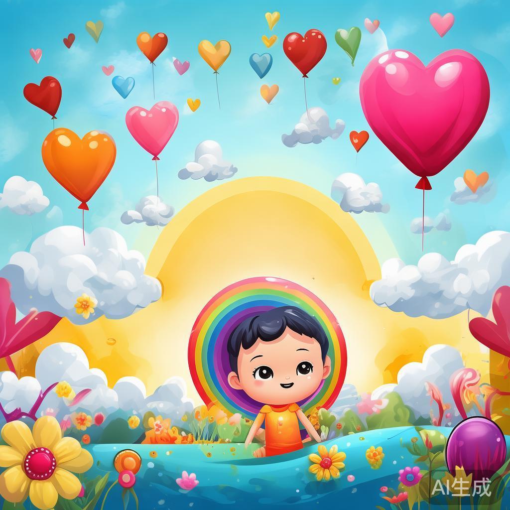 六一儿童节图片：卡通唯美画画童梦