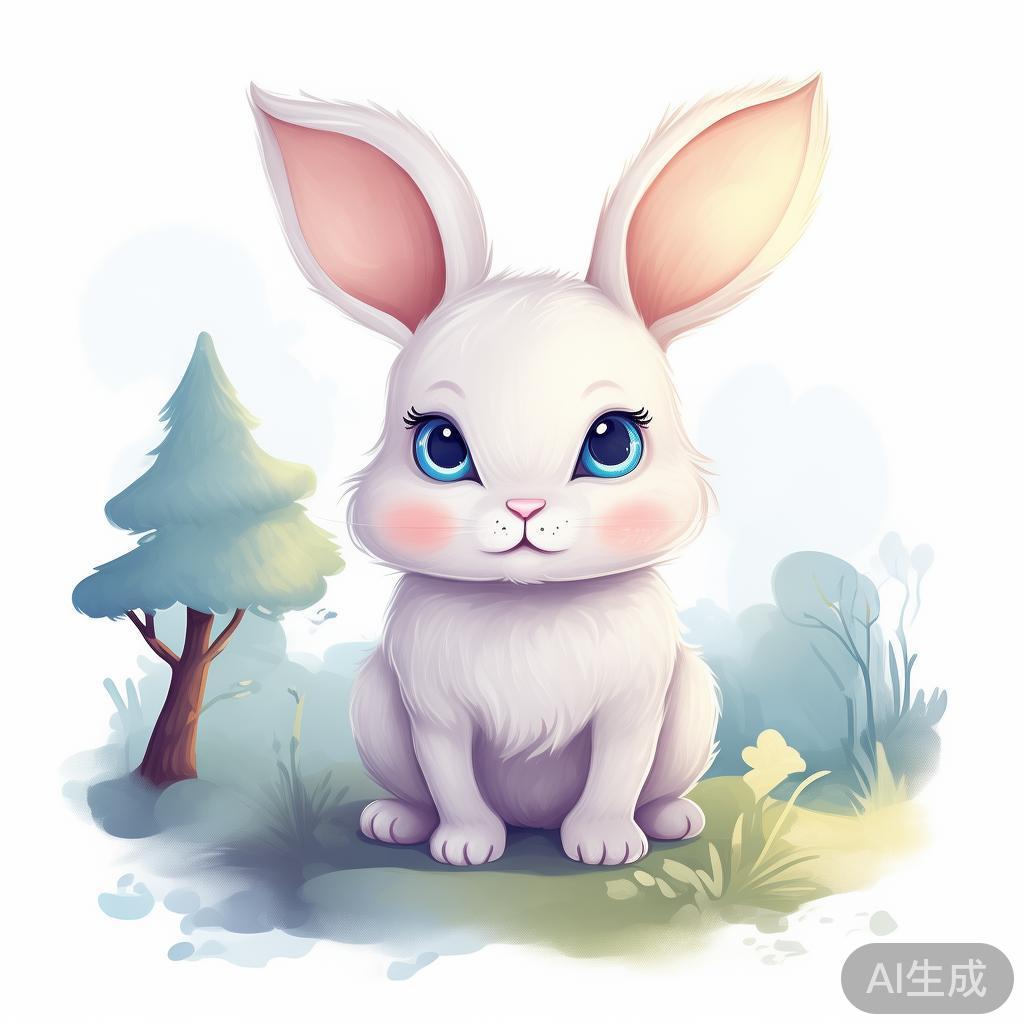 小兔子卡通唯美简笔画图片
