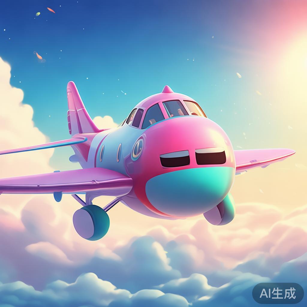 萌系卡通飞机动漫图片