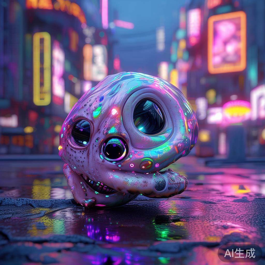 赛博萌蚝霓虹图片