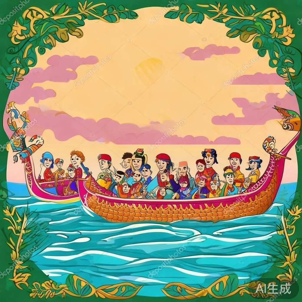 卡通唯美·端午手抄报图片