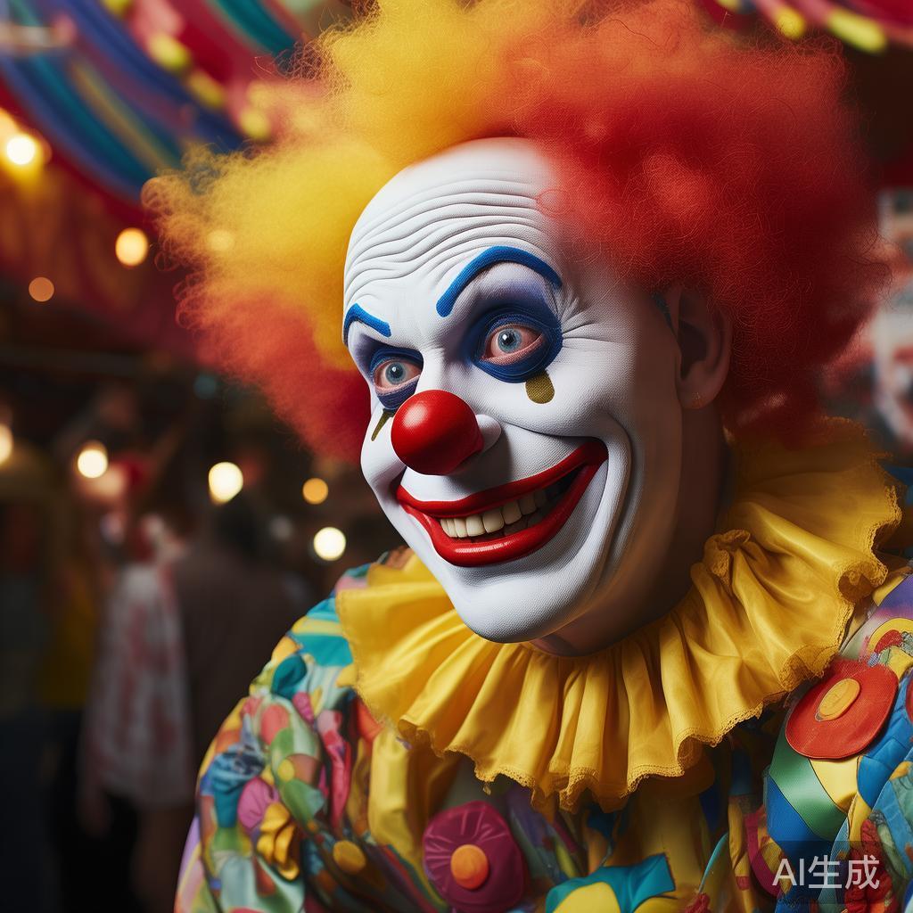 搞笑图片站：小丑偷偷哭的图片