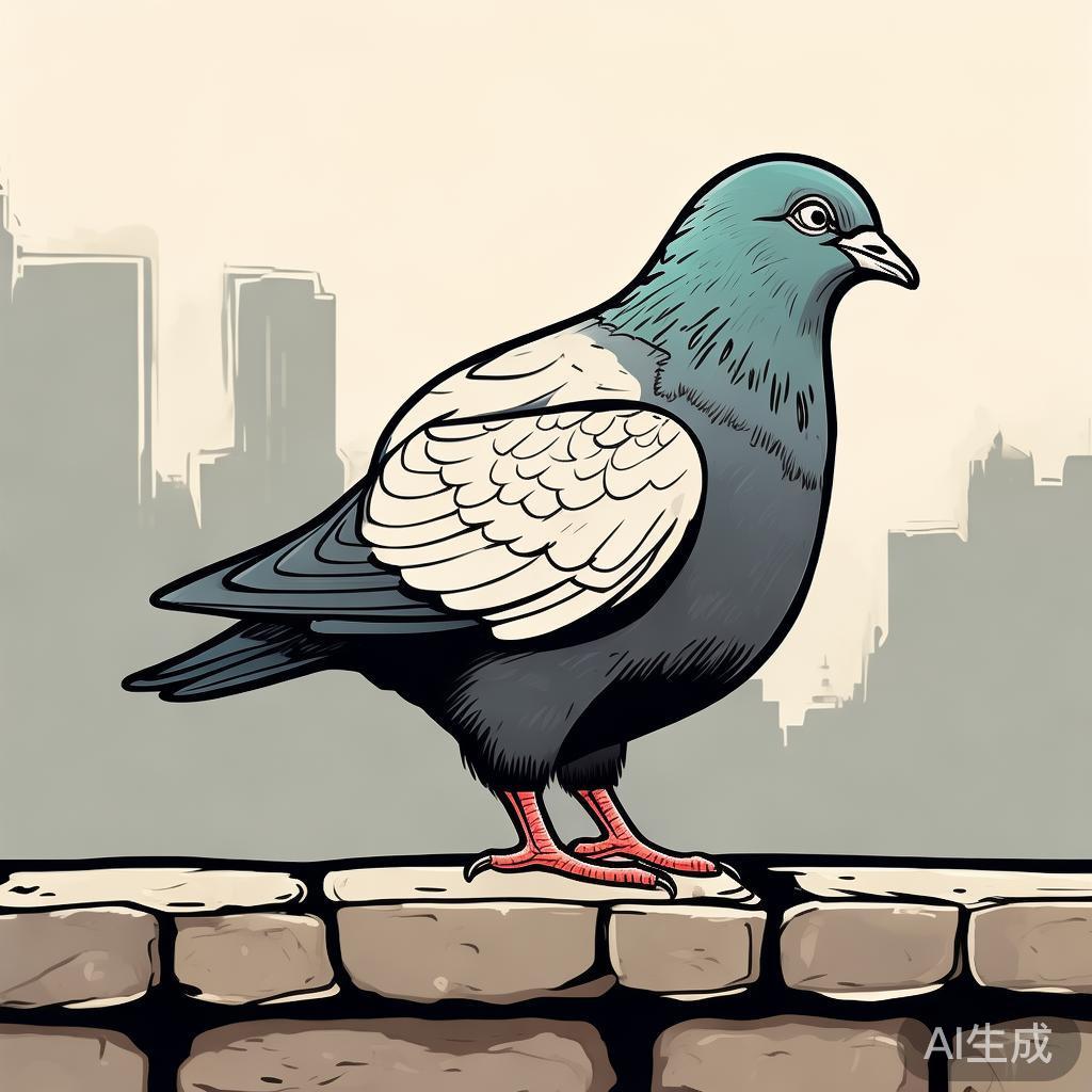 孤单鸽子的卡通伤感简笔画图片