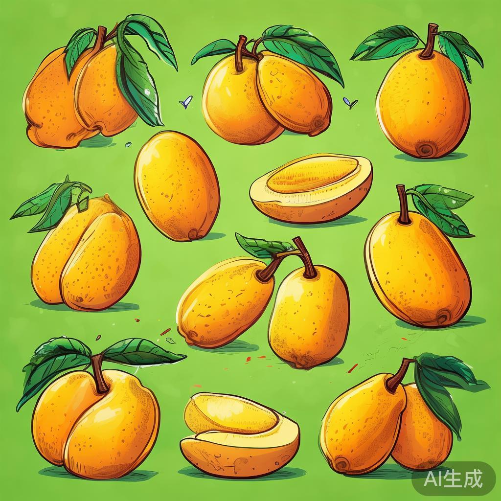 卡通素描芒果图片大全