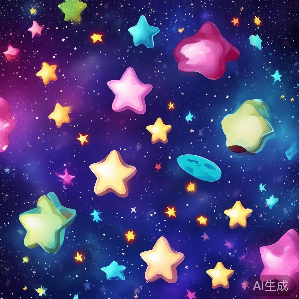 萌系星河桌面背景图片下载