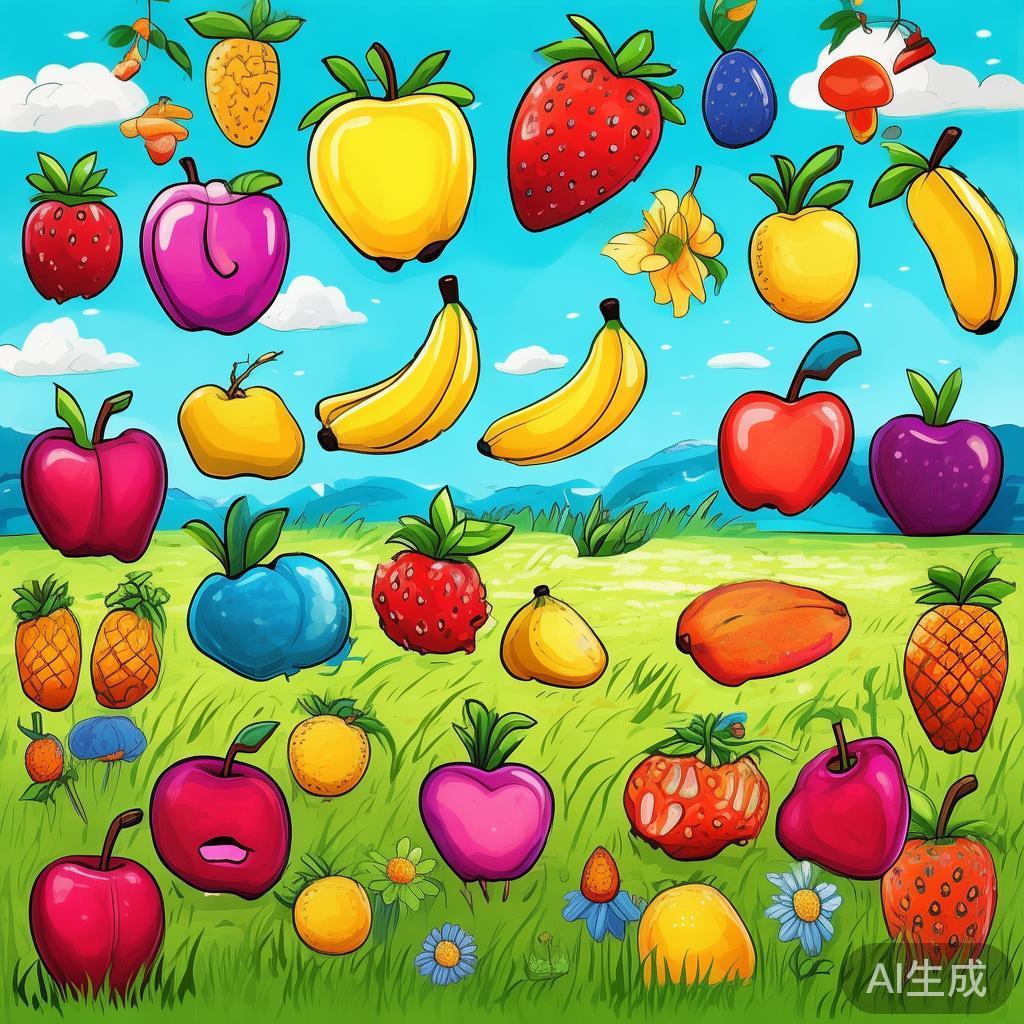 卡通缤纷水果图片