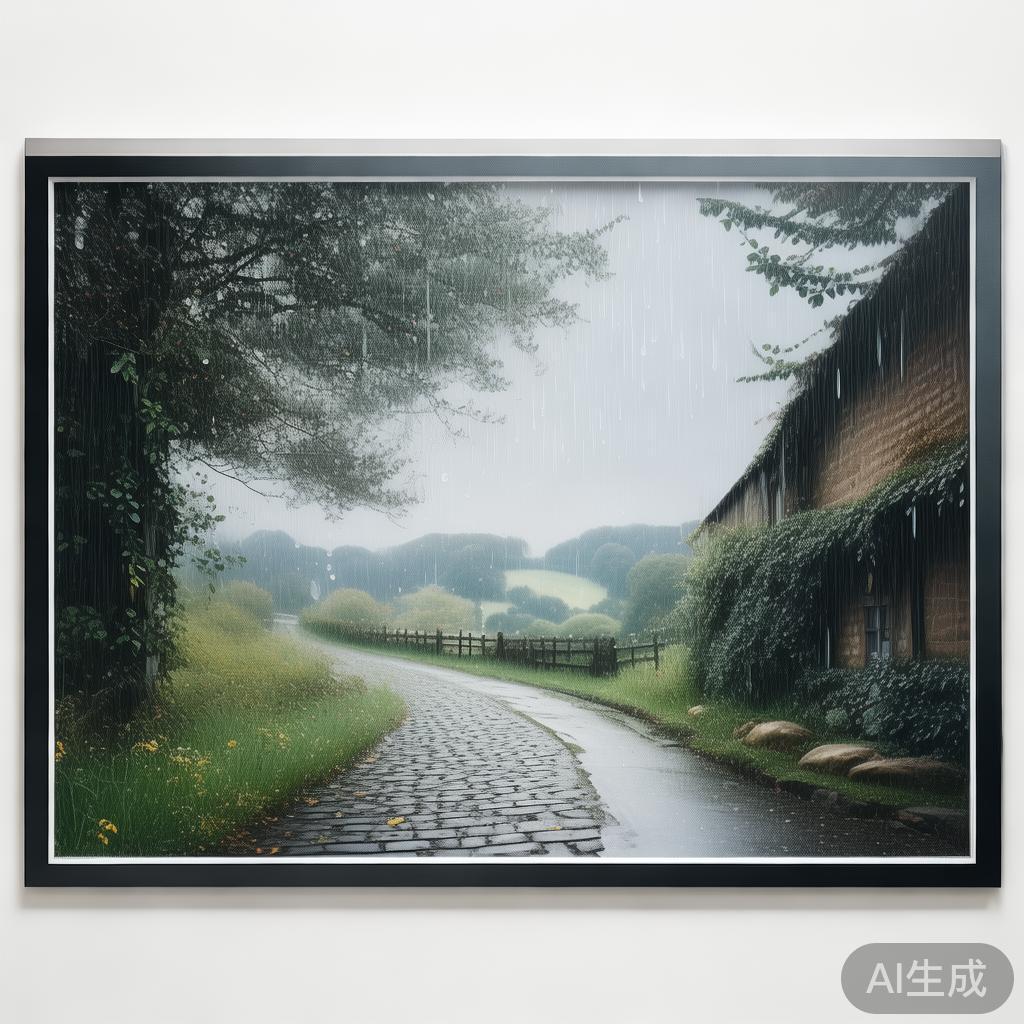 雨滴悄悄的英语海报图片