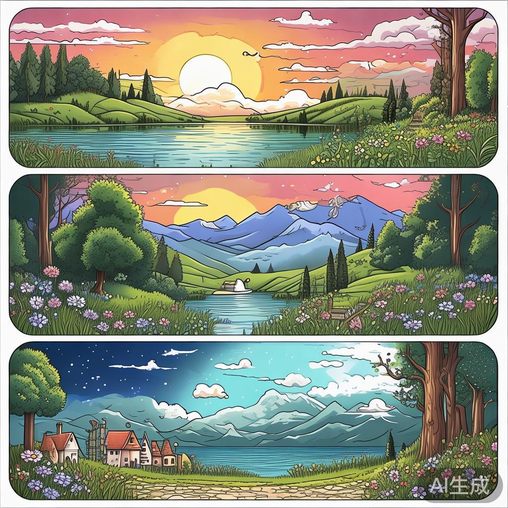 卡通素描唯美风景图片集