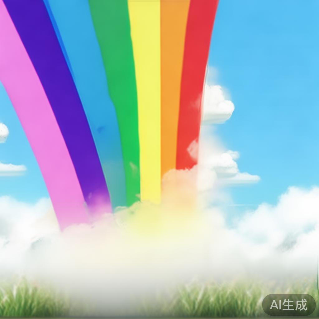 卡通彩虹凋零图片