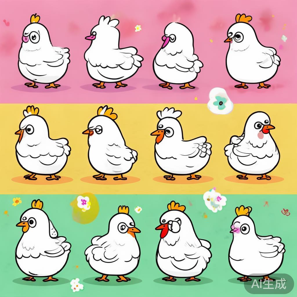 动漫小鸡简笔画图片大全