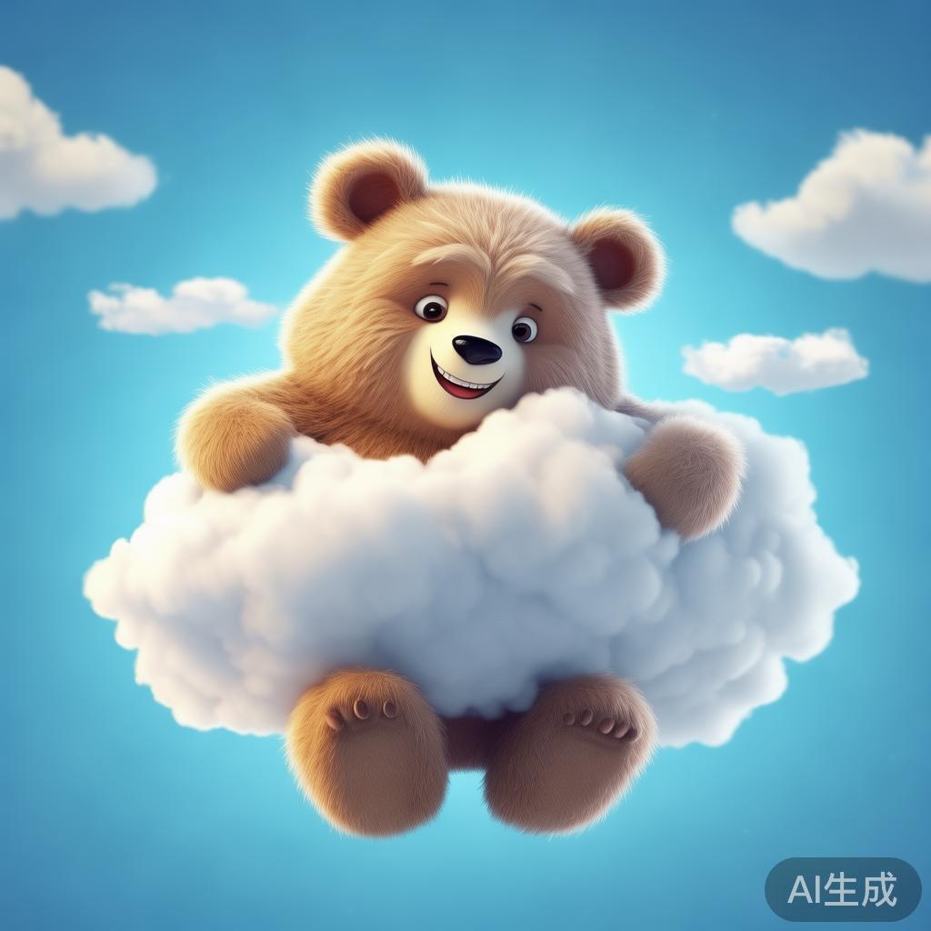 小熊抱云图片