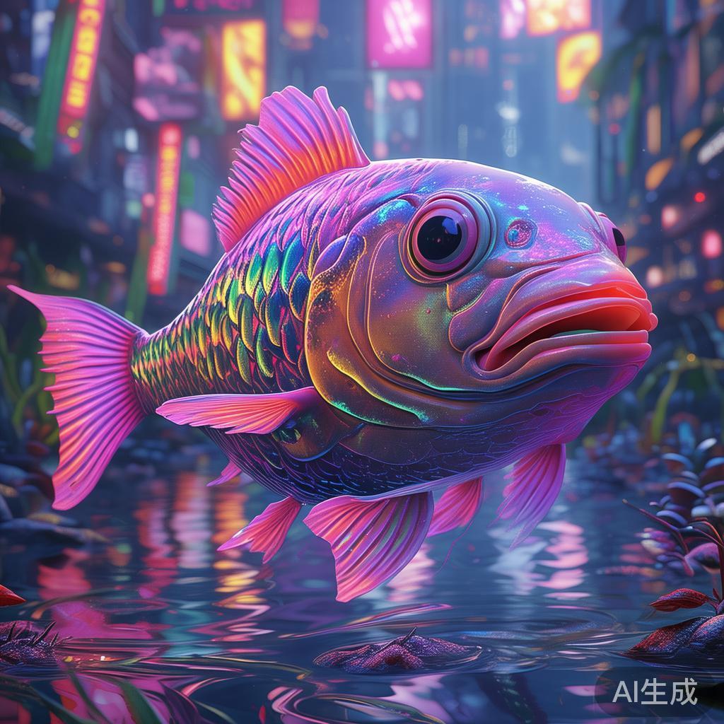 赛博朋克萌鱼腥草图片