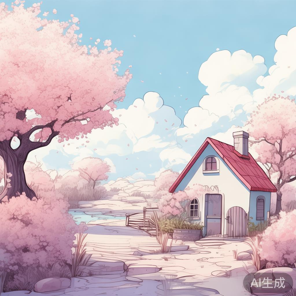 小清新背景图片·卡通素描风