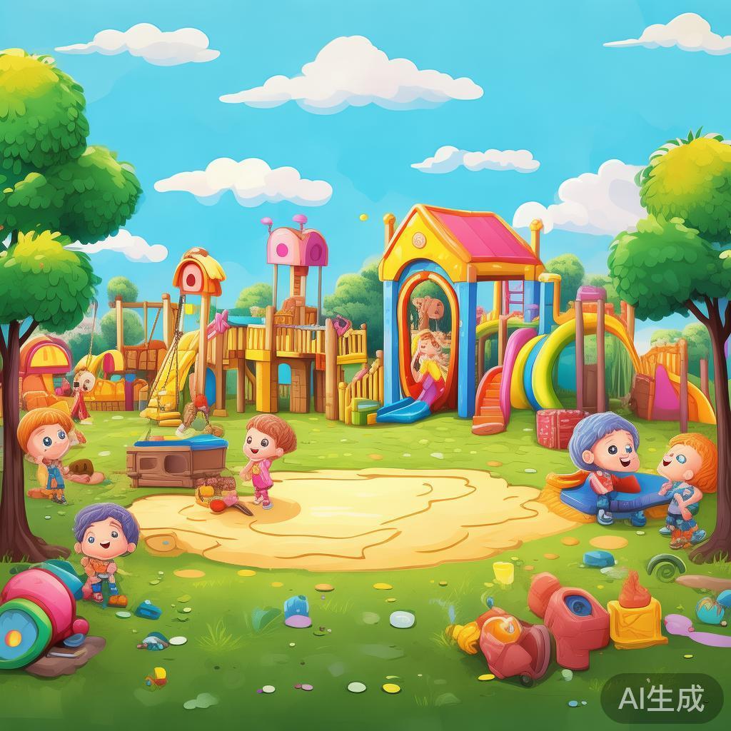 温馨卡通儿童粘贴画图片小乐园