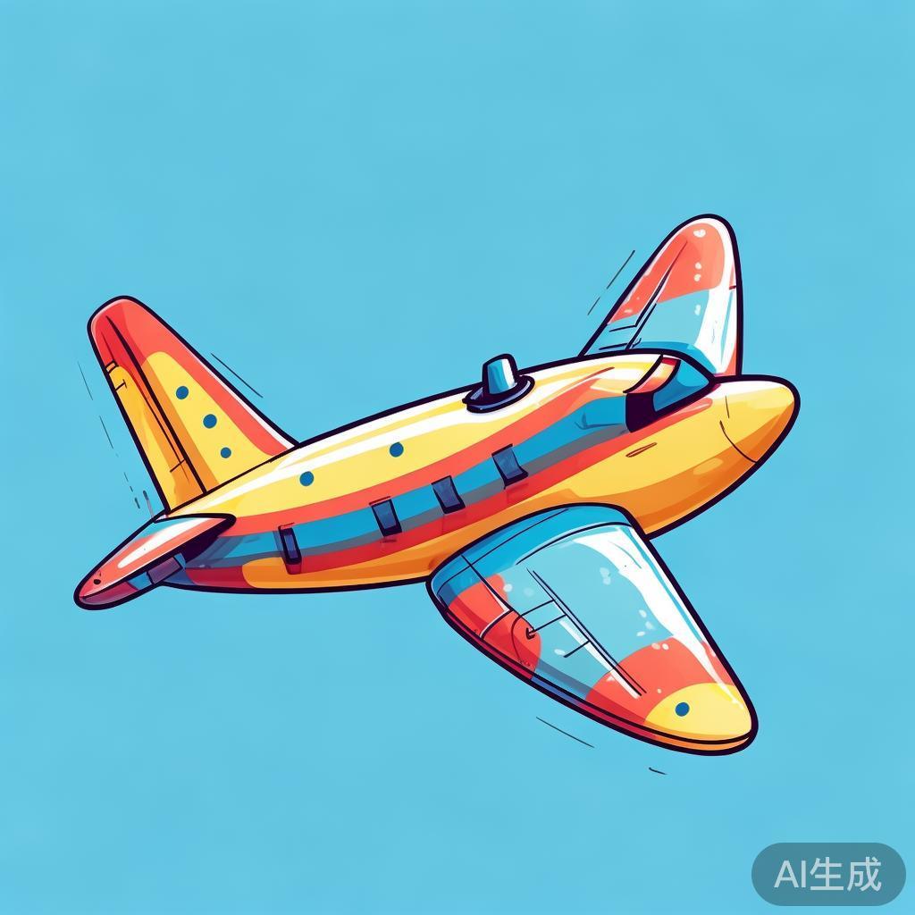 卡通素描飞机图片