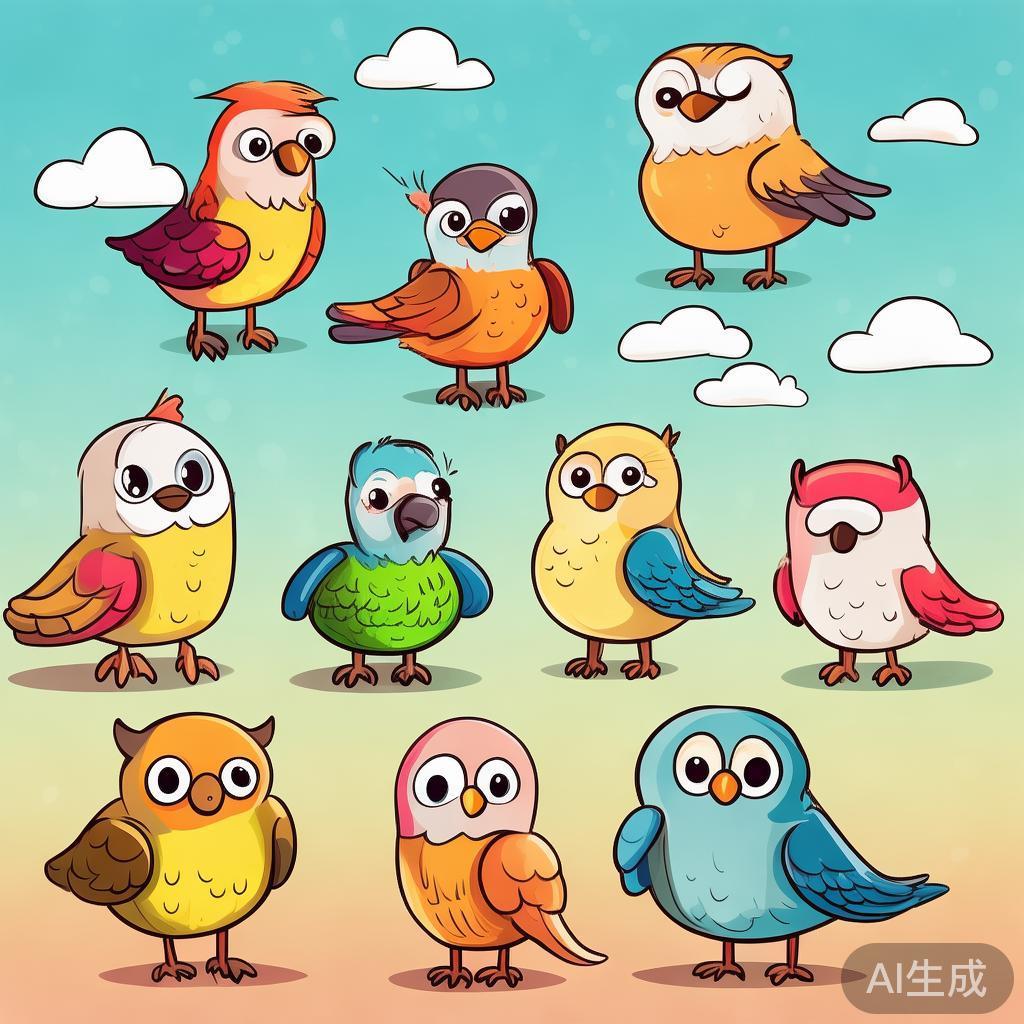 卡通鸟简笔画萌趣图片大全