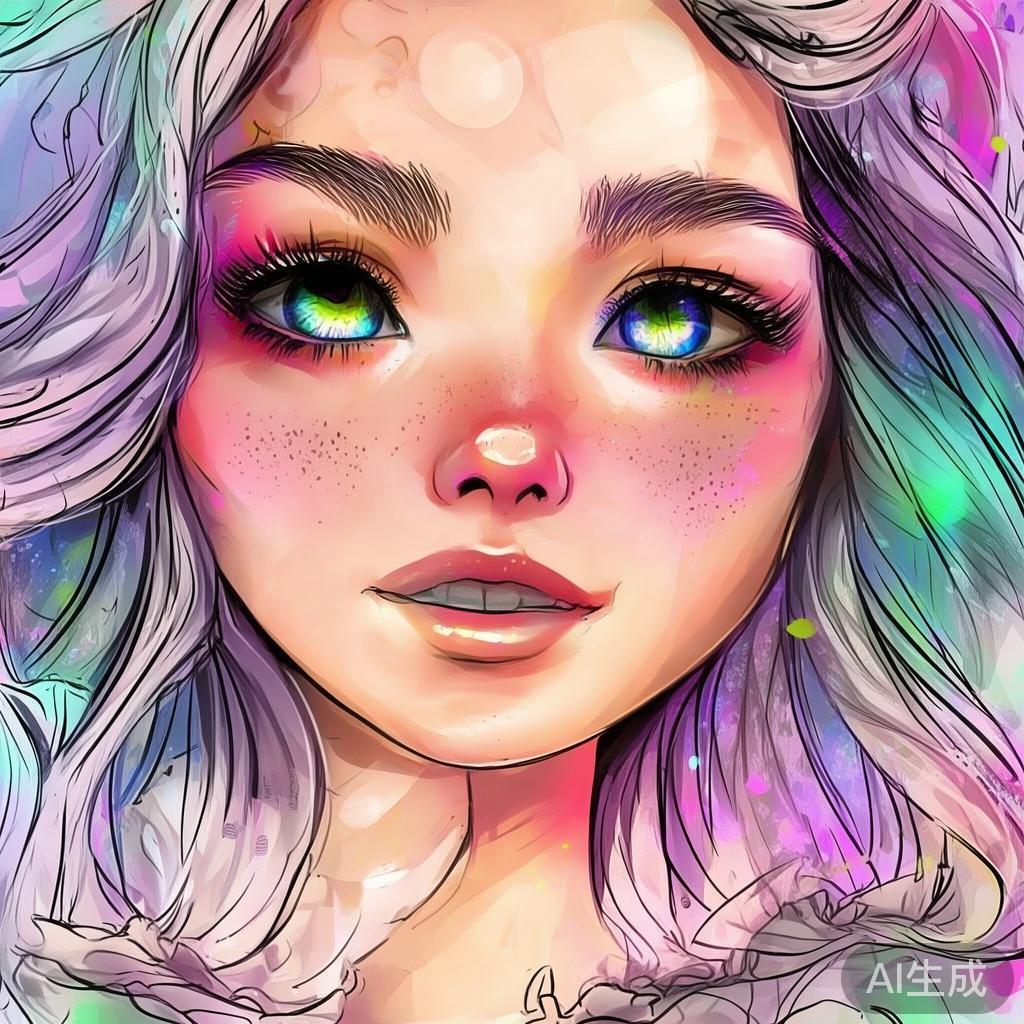 卡通素描风格美女pp真实图片